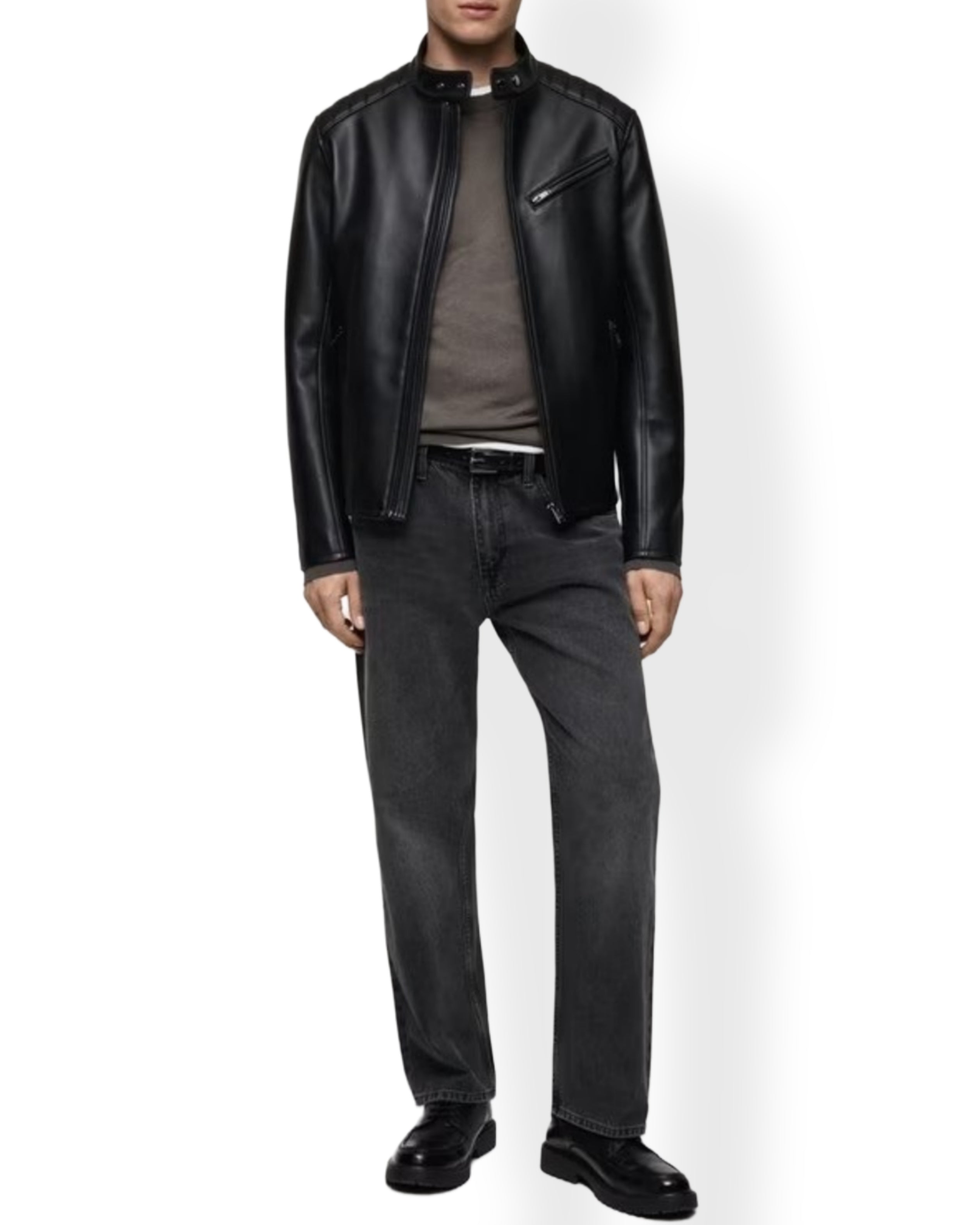 Mens Biker Leather  Jacket