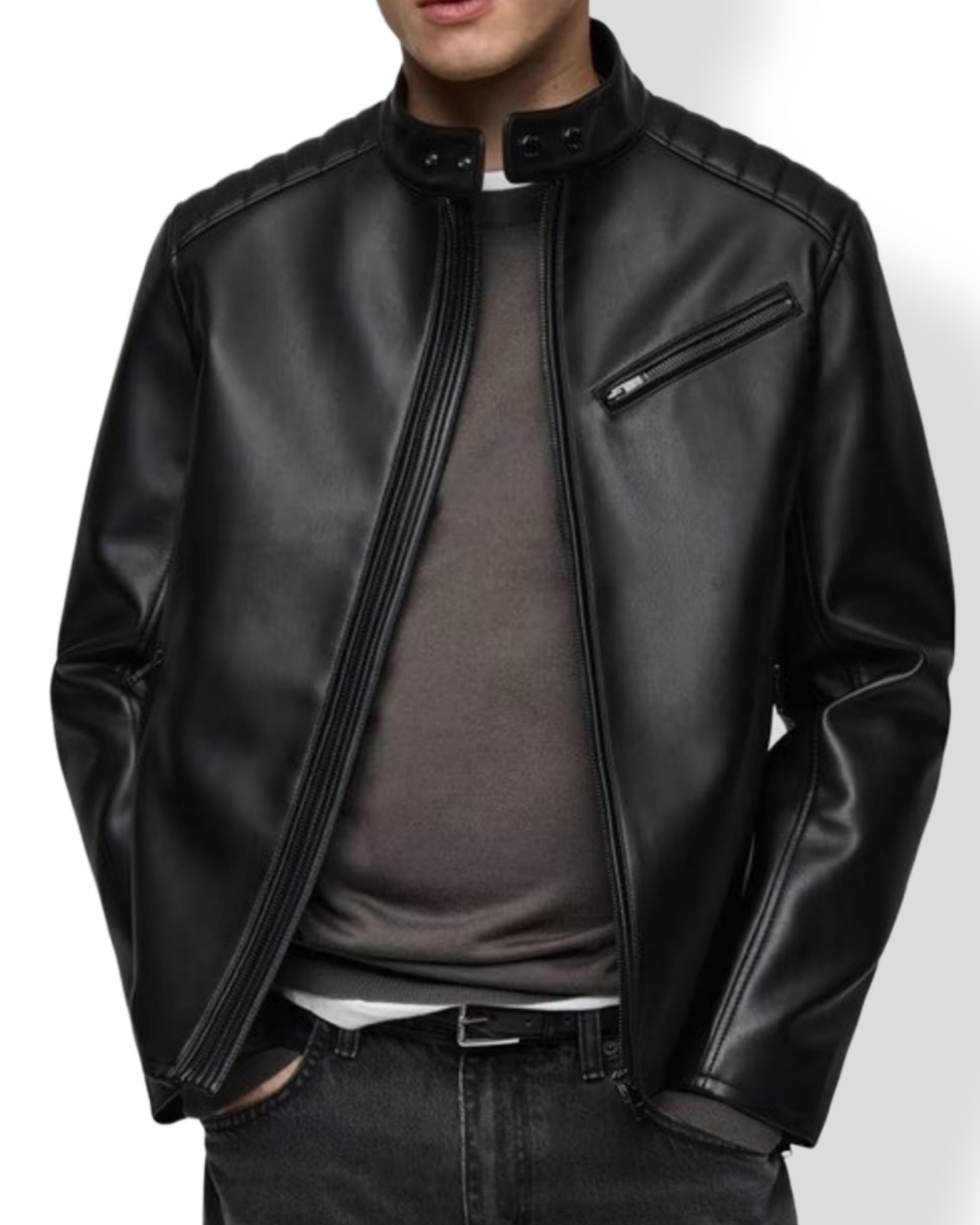Mens Biker Leather  Jacket