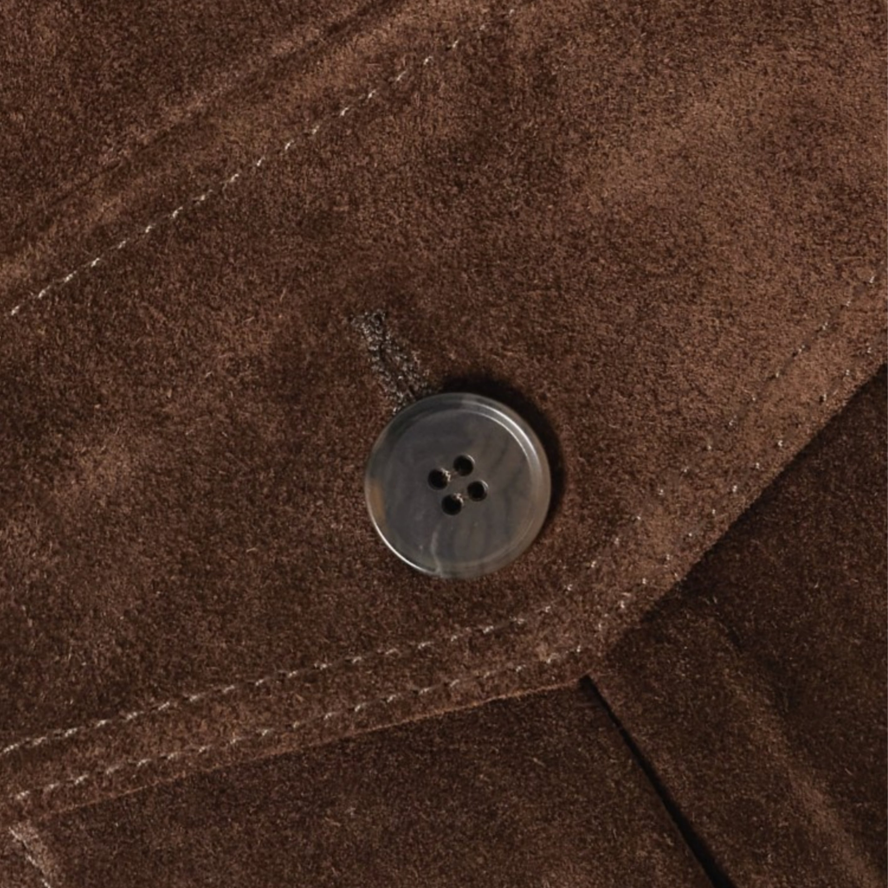 Close-up of a brown textured fabric with a button