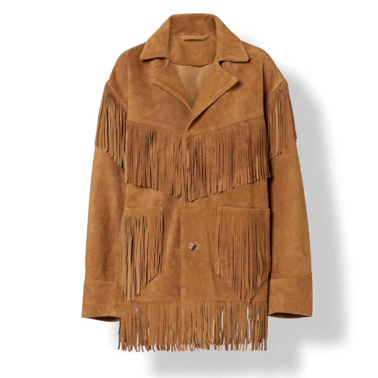 Women's Tan Suede Fringe Jacket – Western Boho Leather Coat